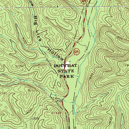 Topographic Map of Big Lick Hollow, VA