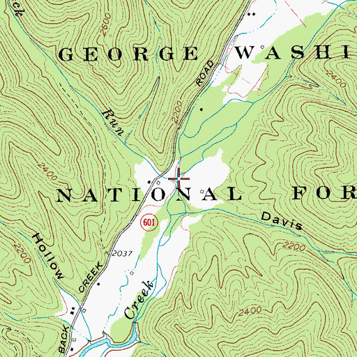 Topographic Map of Big Lick Run, VA