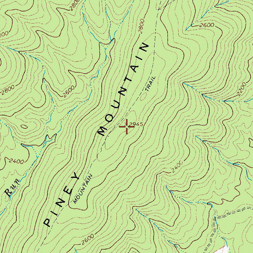 Topographic Map of Big Piney Mountain, VA