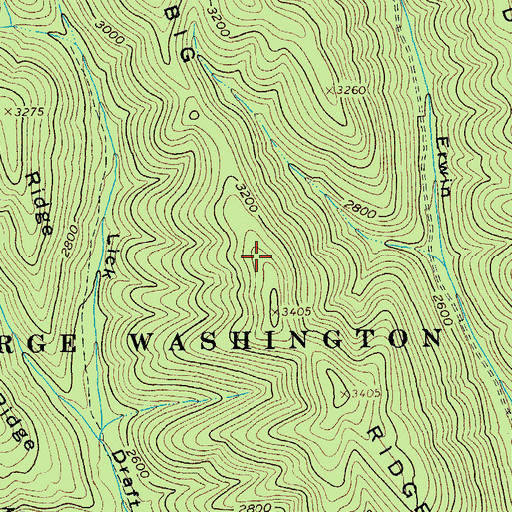 Topographic Map of Big Ridge, VA