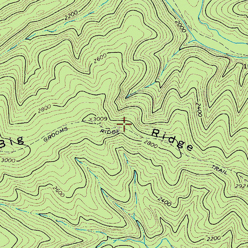 Topographic Map of Big Ridge, VA