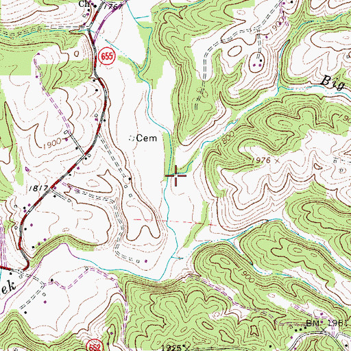 Topographic Map of Big Run, VA