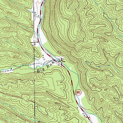 Topographic Map of Big Run, VA