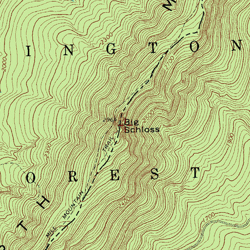 Topographic Map of Big Schloss, VA