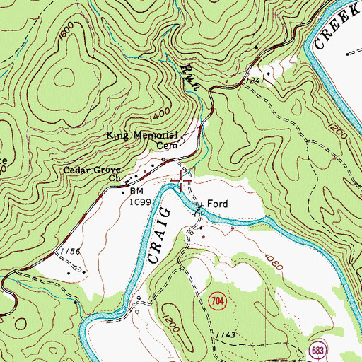 Topographic Map of Biggs Run, VA