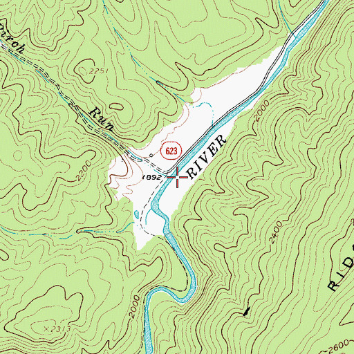 Topographic Map of Birch Run, VA