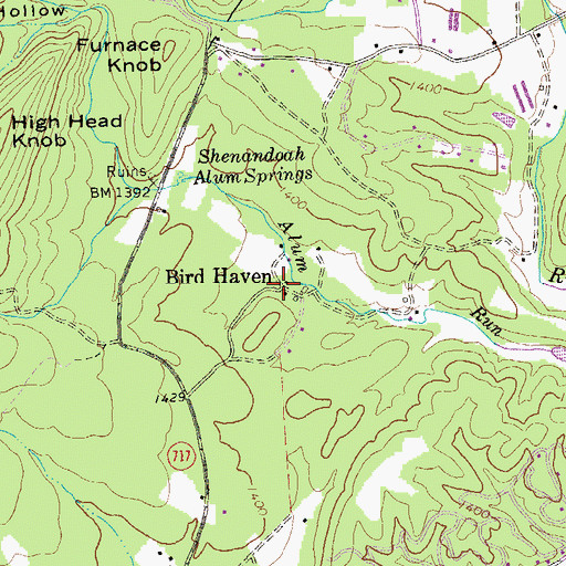 Topographic Map of Bird Haven, VA