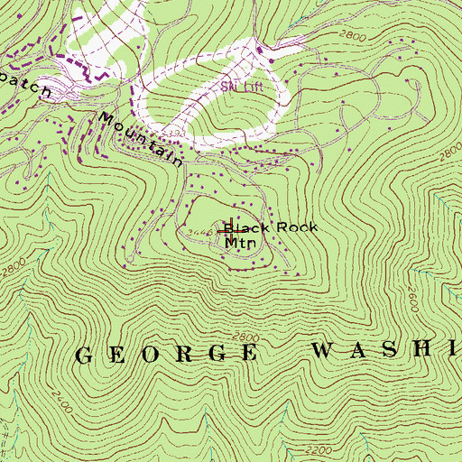 Topographic Map of Black Rock Mountain, VA