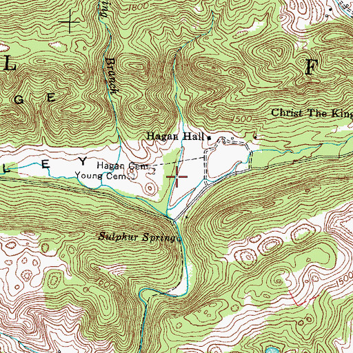 Topographic Map of Back Valley, VA
