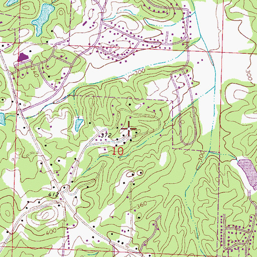 Topographic Map of Golden Acres, AL