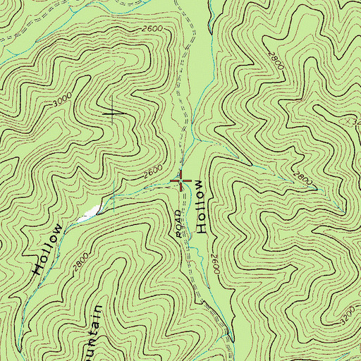 Topographic Map of Block Hollow, VA