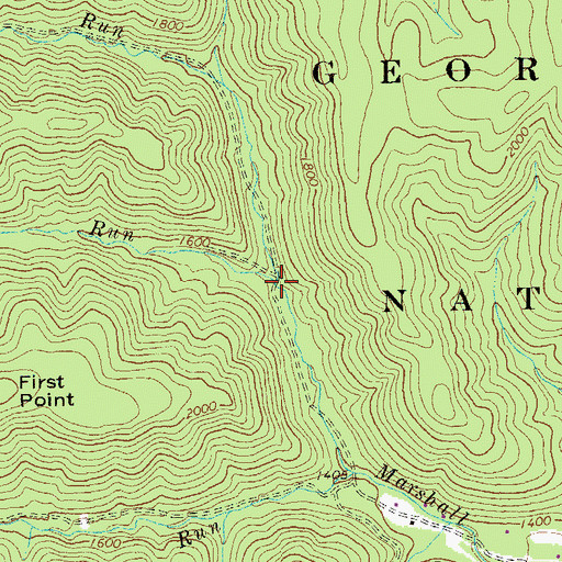 Topographic Map of Blue Lick Run, VA