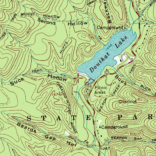 Topographic Map of Blue Suck Hollow, VA