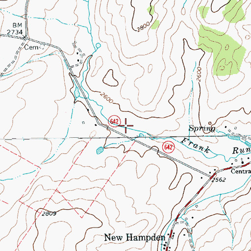 Topographic Map of Bluegrass Valley, VA