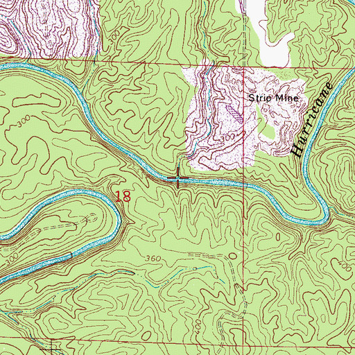 Topographic Map of Goree Coal Bed Branch, AL