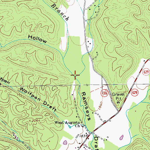 Topographic Map of Body Lick Branch, VA