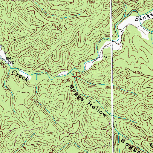 Topographic Map of Boggs Hollow, VA