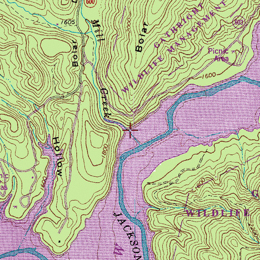 Topographic Map of Bolar Draft, VA