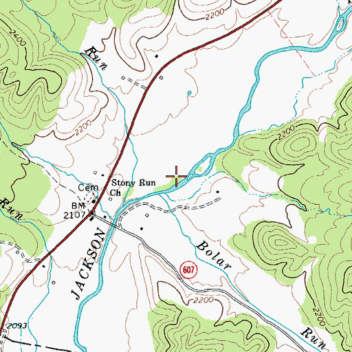 Topographic Map of Bolar Run, VA