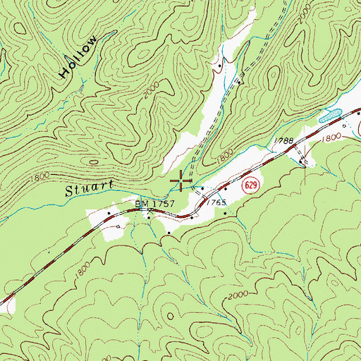Topographic Map of Bolshers Run, VA