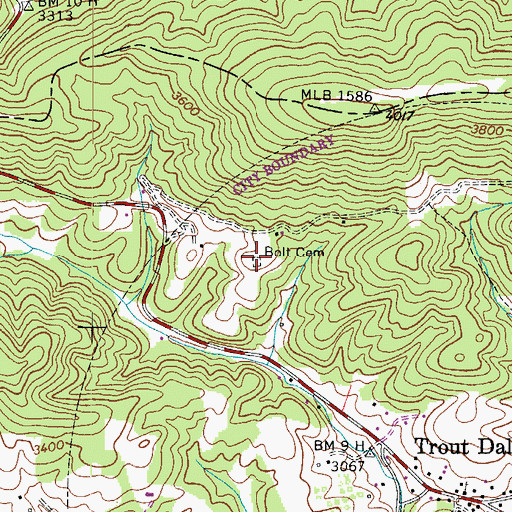 Topographic Map of Bolt Cemetery, VA