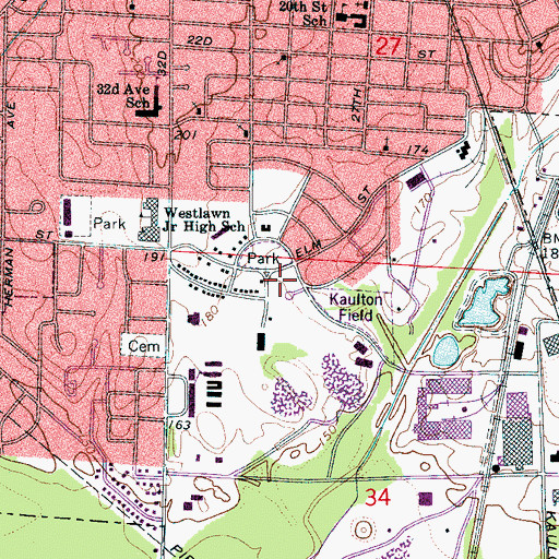 Topographic Map of Greater Emmanuel Mission, AL