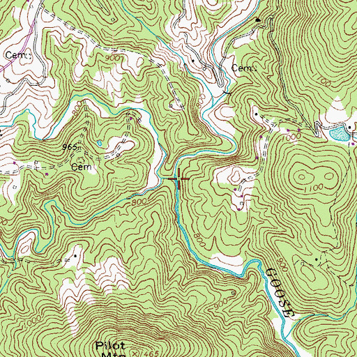 Topographic Map of Bore Auger Creek, VA