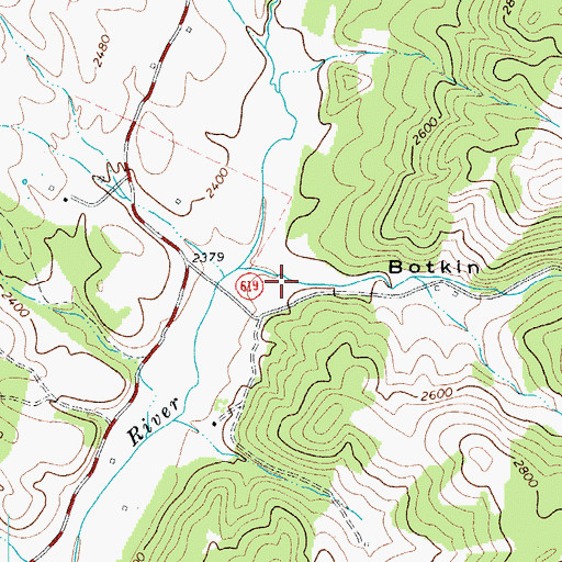 Topographic Map of Botkin Hollow, VA