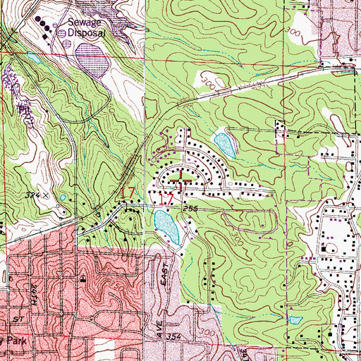 Topographic Map of Green Grove, AL