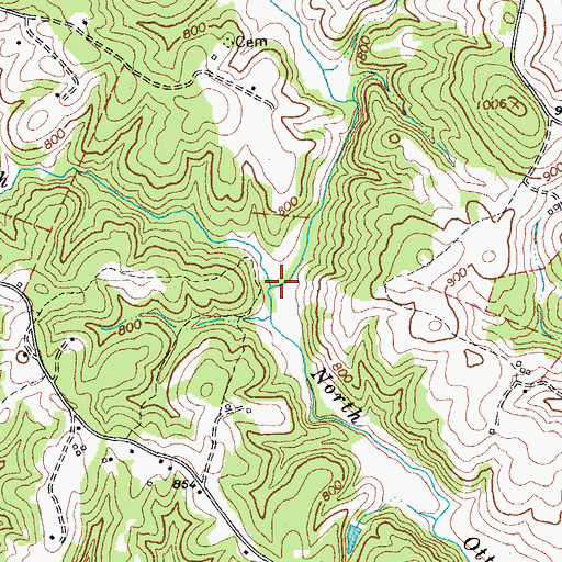 Topographic Map of Boyles Branch, VA