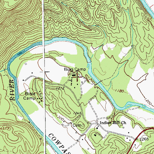 Topographic Map of Boys Camp, VA