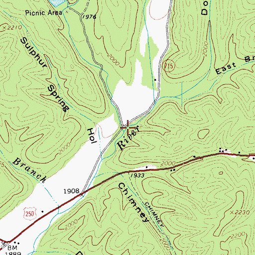 Topographic Map of Braley Branch, VA