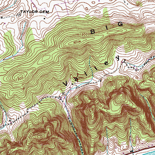 Topographic Map of Brick Church, VA