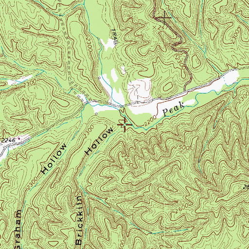 Topographic Map of Brickkiln Hollow, VA