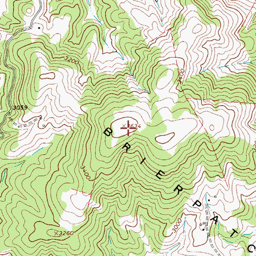 Topographic Map of Brierpatch Mountain, VA