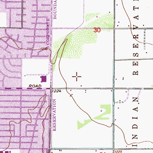 Topographic Map of North Canal Ancho (historical), AZ