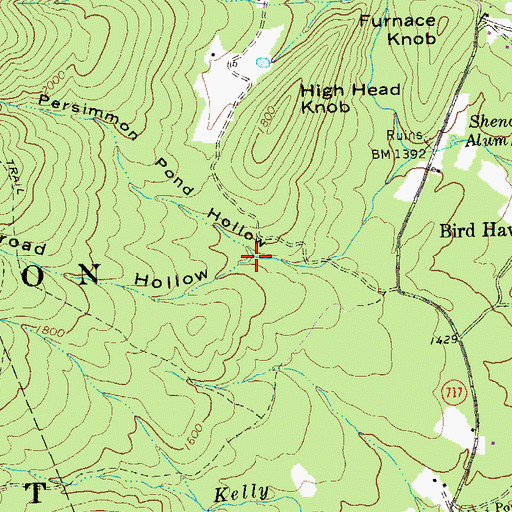 Topographic Map of Broad Hollow, VA