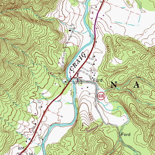 Topographic Map of Broad Run, VA