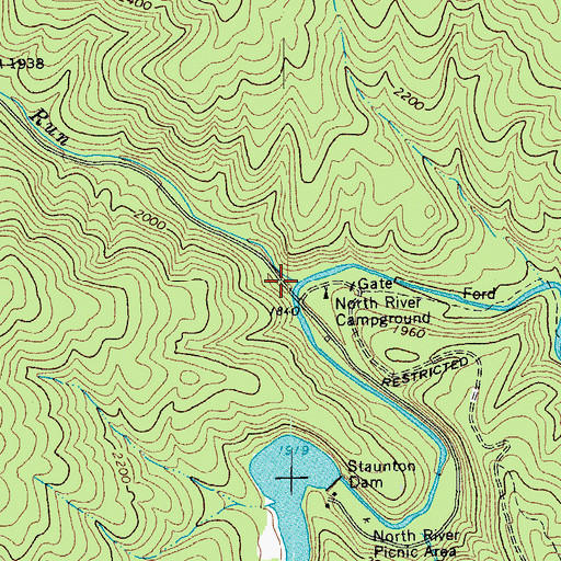 Topographic Map of Broad Run, VA