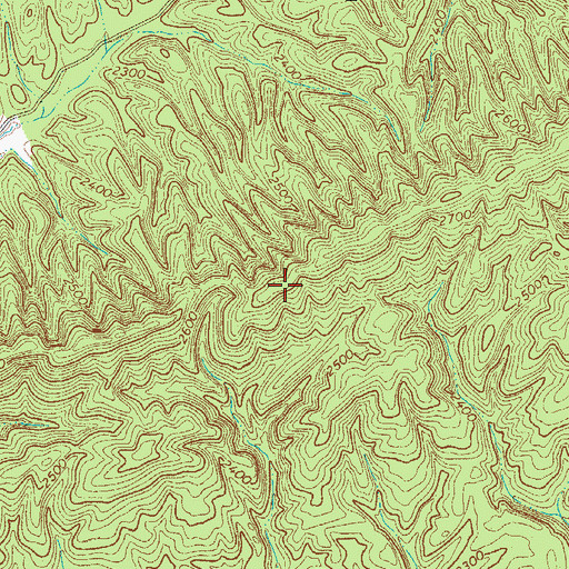 Topographic Map of Brushy Ridge, VA