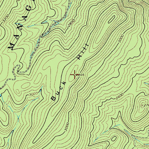 Topographic Map of Buck Hill, VA