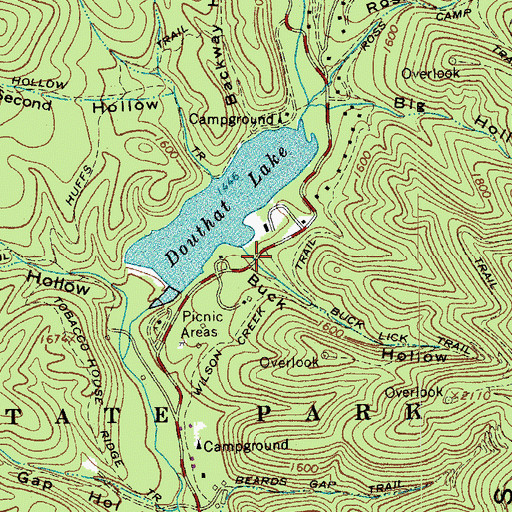Topographic Map of Buck Hollow, VA