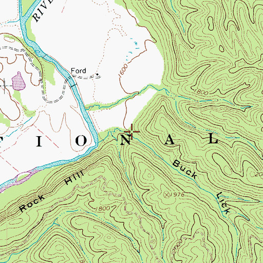 Topographic Map of Buck Lick Hollow, VA