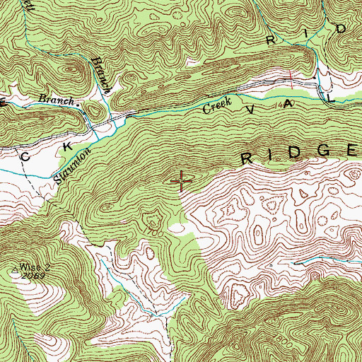 Topographic Map of Buckner Ridge, VA