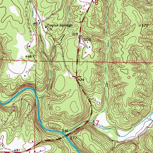 Topographic Map of Hayes (historical), AL