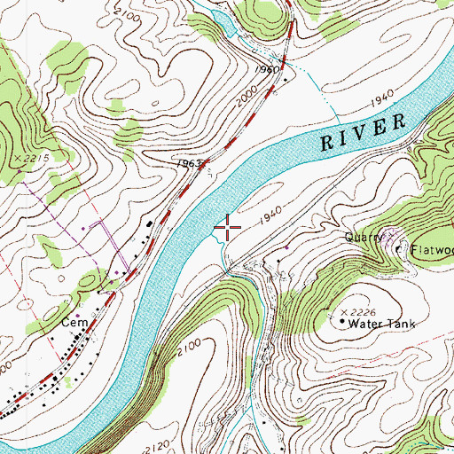 Topographic Map of Buddle Branch, VA