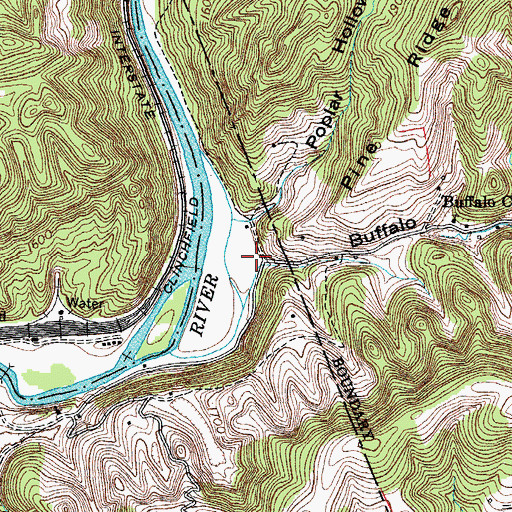 Topographic Map of Buffalo Hollow, VA