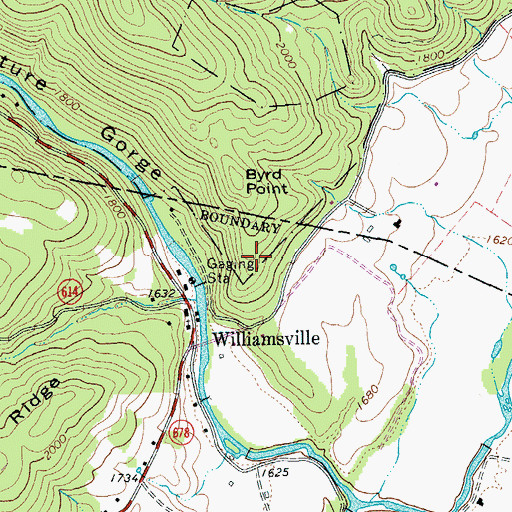 Topographic Map of Byrd Point, VA