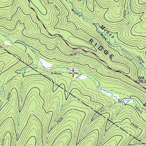 Topographic Map of California Ridge Trail, VA