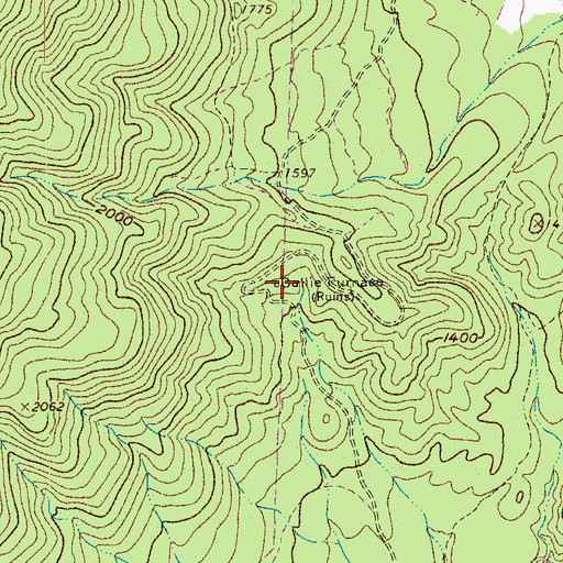 Topographic Map of Callie Furnace, VA